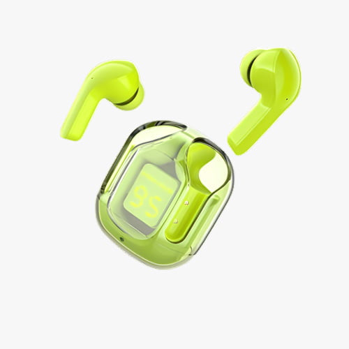 Air 31 Earbuds Wireless Earbuds With Crystal Transparent Case With Type-C Charging | Earbuds Bluetooth 5.3 - With Pouch - Random Color