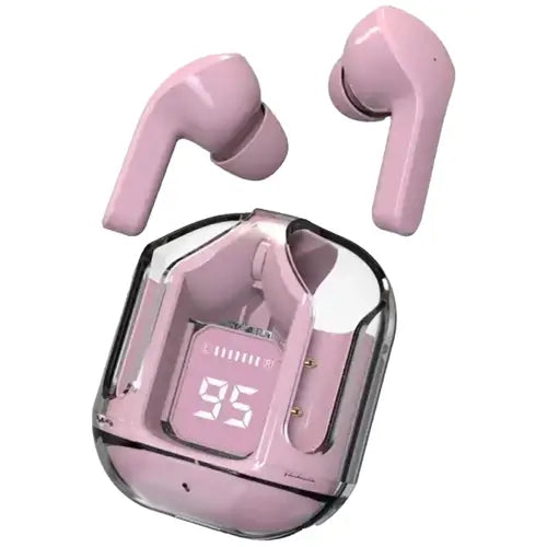 Air 31 Earbuds Wireless Earbuds With Crystal Transparent Case With Type-C Charging | Earbuds Bluetooth 5.3 - With Pouch - Random Color