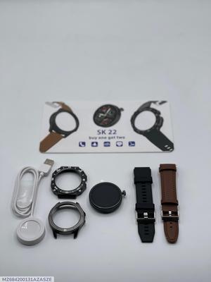 Sk 22 Smart Watch - 2 Strips and 2 Metallic Display Covers